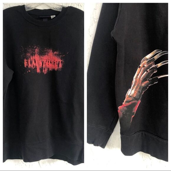 H&M NIGHTMARE ON ELM STREET Freddy Krueger Pullover Crew Neck Sweatshirt Small - Picture 1 of 7